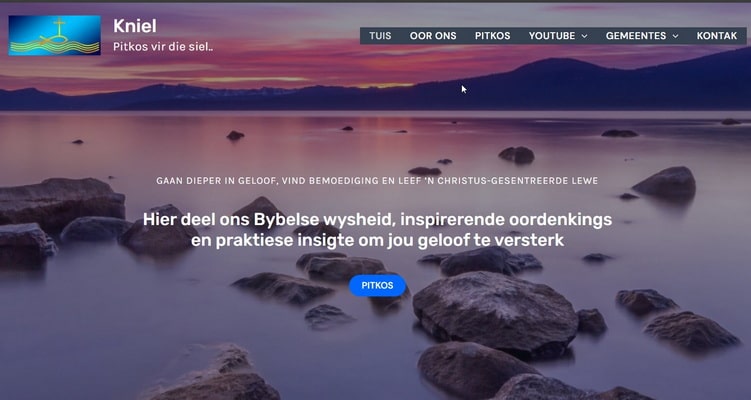 A cropped image of website Kniel